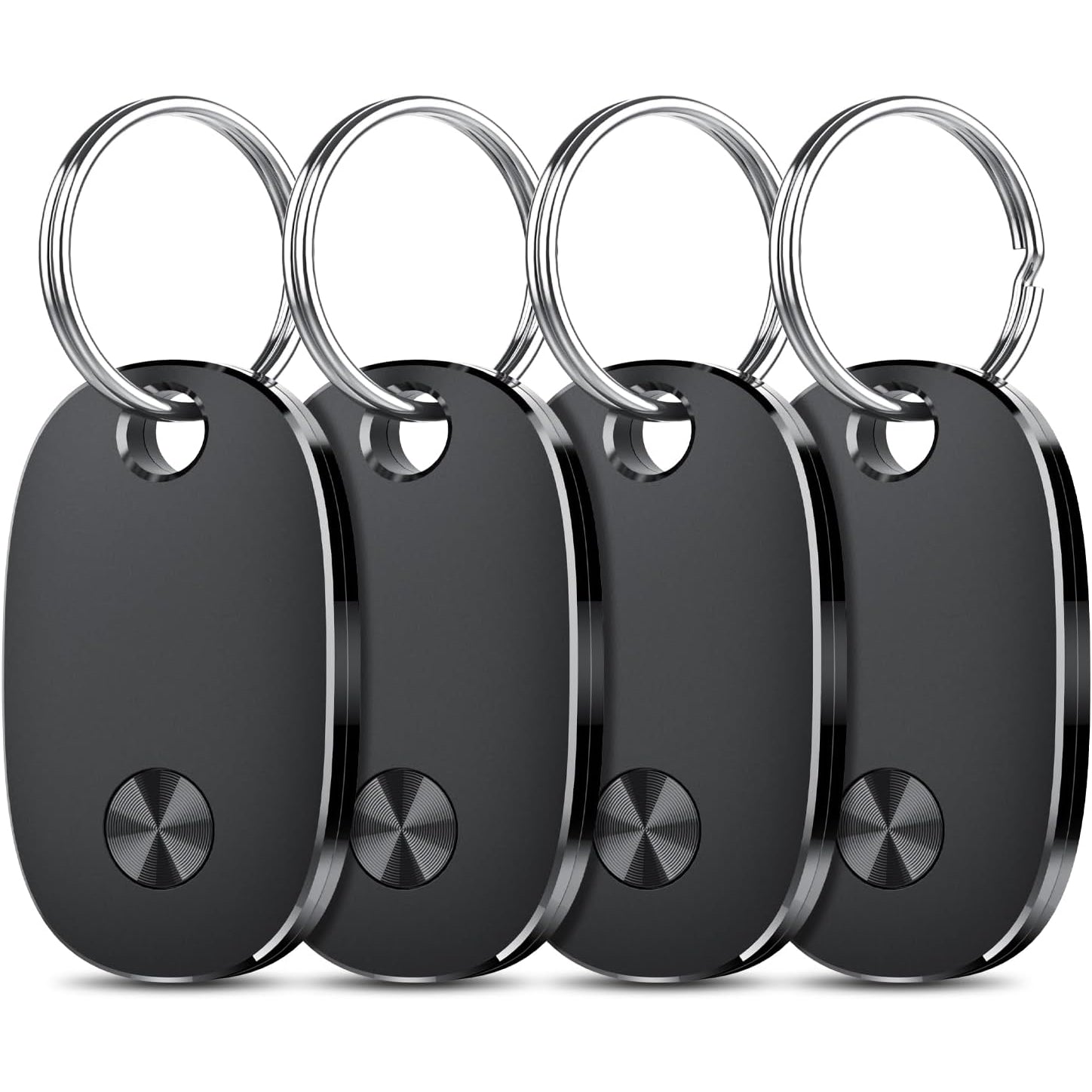Aowoka weTag pro Tracker Tags-4 Pack, Bluetooth Tracker Works with Apple Find My APP (iOS Only), Keys Finder and Item Locator for Luggage, Backpack, Suitcases, Replaceable Battery, IP67 Waterproof
