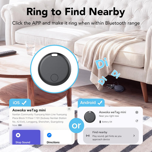 2026 Upgrade Dual System Air Tracker 4 Pack, Bluetooth Smart Tag for Android & iOS - Compatible with Apple Find My & Google Find Hub, Item Locator for Keys,Wallets,Suitcases, Black