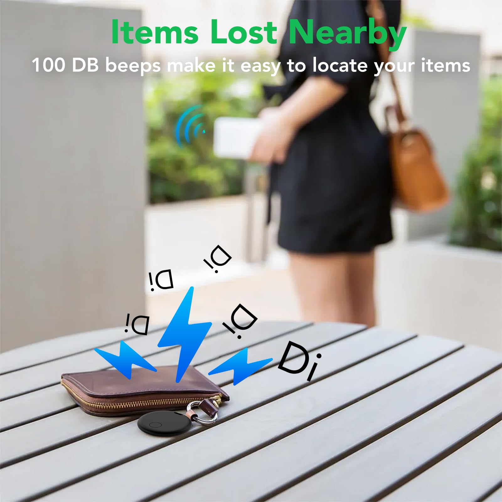 Aowoka  weTag mini  Air Tracker Tags-4 Pack: Smart Bluetooth Tracker, Item Finder Works with Apple Find My (iOS Only) App, Trakcer Tag Locator for Keys, Luggage, Satchel. (Not for Android Devices)