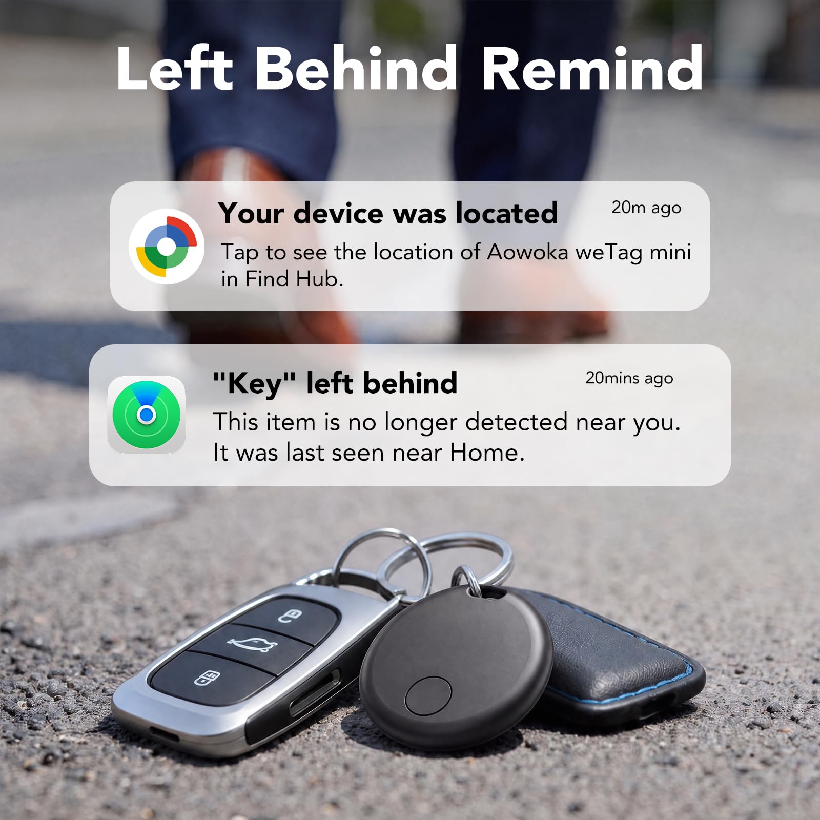 2026 Upgrade Dual System Air Tracker 4 Pack, Bluetooth Smart Tag for Android & iOS - Compatible with Apple Find My & Google Find Hub, Item Locator for Keys,Wallets,Suitcases, Black