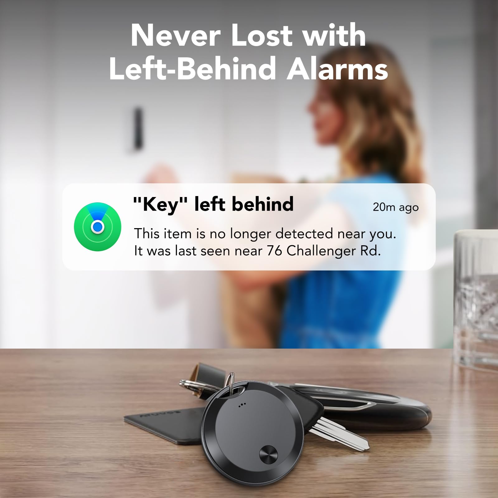2026 Air Tracker Tags Item Locator for Android & iOS Bluetooth Tracker Smart Tags Compatible with Apple Find My (iOS) & Google's Find Hub(Android) for Keys, Luggage, Wallet, Vehicles Black (4 Pack)