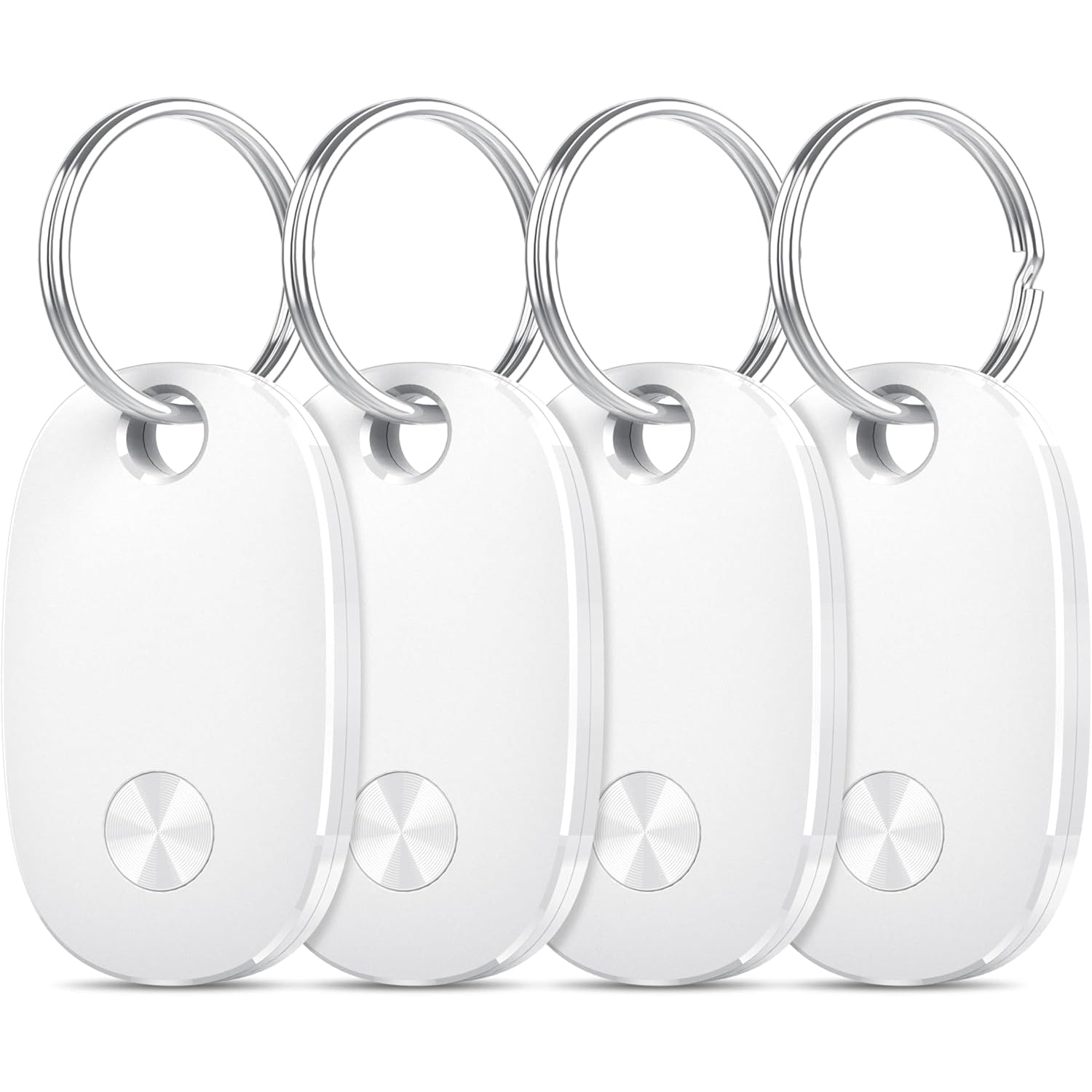 Aowoka weTag pro Tracker Tags-4 Pack, Bluetooth Tracker Works with Apple Find My APP (iOS Only), Keys Finder and Item Locator for Luggage, Backpack, Suitcases, Replaceable Battery, IP67 Waterproof