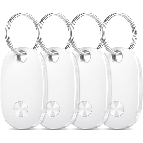 Aowoka weTag pro Tracker Tags-4 Pack, Bluetooth Tracker Works with Apple Find My APP (iOS Only), Keys Finder and Item Locator for Luggage, Backpack, Suitcases, Replaceable Battery, IP67 Waterproof